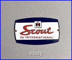 Vintage 12 Scout International Harvester Porcelain Sign Car Gas Oil Motorcycle