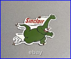 Vintage 12 Sinclair Dinosaur Porcelain Sign Car Gas Oil Motorcycle Truck
