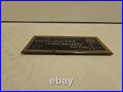 Vintage 12 Union Automobile Indemnity Assn. Bloomington IL Advertising Sign