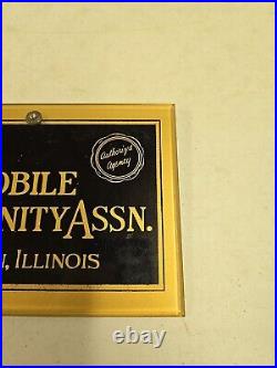 Vintage 12 Union Automobile Indemnity Assn. Bloomington IL Advertising Sign