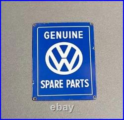 Vintage 12 Vw Volkswagen Dealership Porcelain Sign Car Gas Oil Truck Motorcycle