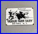 Vintage-12-Yasgur-Cow-Farm-Dairy-Porcelain-Sign-Car-Gas-Oil-Truck-Motorcycle-01-tvep