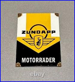 Vintage 12 Zundapp Service Dealership Porcelain Sign Gas Oil Car Truck