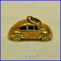 Vintage 14K Yellow Gold Volkswagen VW Bug Car Automobile Charm