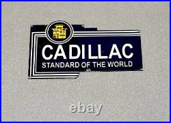 Vintage 15 Cadillac Porcelain Sign Car Gas Truck Gasoline Automobile Oil
