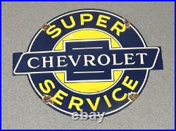 Vintage 15 Chevy Chevrolet Service Porcelain Sign Car Gas Oil Truck Automobile