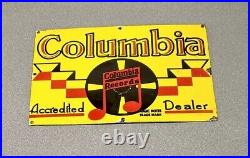Vintage 15 Rare Columbia Records Porcelain Sign Car Gas Oil Truck