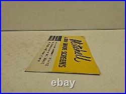 Vintage 16 SST Mitchell Auto Shade Screens Kaiser Aluminum Advertising Sign