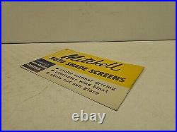 Vintage 16 SST Mitchell Auto Shade Screens Kaiser Aluminum Advertising Sign