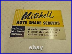 Vintage 16 SST Mitchell Auto Shade Screens Kaiser Aluminum Advertising Sign