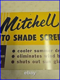 Vintage 16 SST Mitchell Auto Shade Screens Kaiser Aluminum Advertising Sign