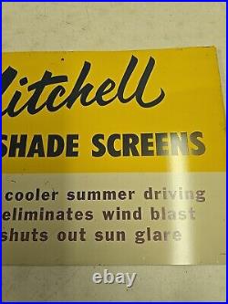 Vintage 16 SST Mitchell Auto Shade Screens Kaiser Aluminum Advertising Sign