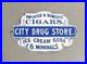 Vintage-18-City-Drug-Cigar-Ice-Porcelain-Sign-Car-Gas-Oil-Truck-Motorcycle-01-amqb