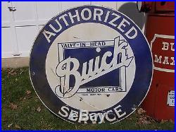 Vintage 1920/30's Authorized Buick Valve In Head Porcelain Sign