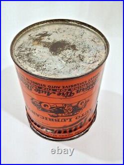 Vintage 1920's Western Auto Endurance Lube Advertising Oil Can With Graphic RARE