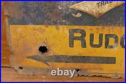 Vintage 1920s/1930s Overland Automobile Service Savanna, GA Metal Dealer Sign