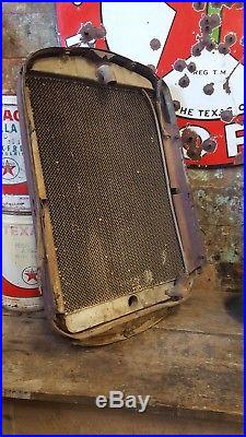 Vintage 1930's Chevy Chevrolet Master Car Radiator & Headlights Awesome Patina