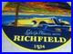Vintage-1934-Richfield-Antique-Car-11-3-4-Porcelain-Metal-Gasoline-Oil-Sign-01-hfmp