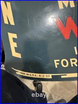 Vintage 1937 HAVOLINE MOTOR OIL Painted Metal Sign Can Rare Original Auto