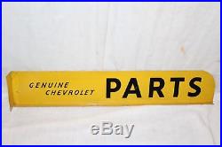 Vintage 1940's Genuine Chevrolet Parts Gas Oil 2 Sided 22 Metal Flange Sign