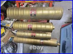 Vintage 1940's UNIVERSAL MUFFLER AUTO STORE Part Display SIGN NOS GOLD CHEVY