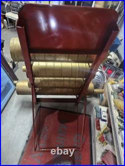 Vintage 1940's UNIVERSAL MUFFLER AUTO STORE Part Display SIGN NOS GOLD CHEVY