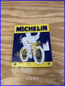 Vintage 1940's cast iron Michelin Man Wall Piece Display Old Auto Advertisement