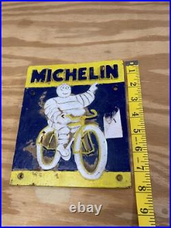Vintage 1940's cast iron Michelin Man Wall Piece Display Old Auto Advertisement