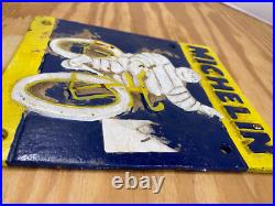 Vintage 1940's cast iron Michelin Man Wall Piece Display Old Auto Advertisement