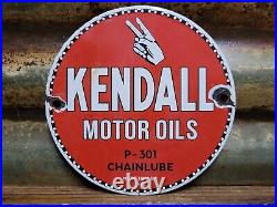 Vintage 1942 Kendall Porcelain Sign Chainlube Advertising Automobile Motor Oil