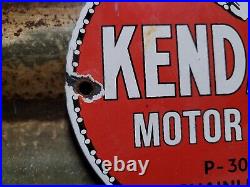 Vintage 1942 Kendall Porcelain Sign Chainlube Advertising Automobile Motor Oil