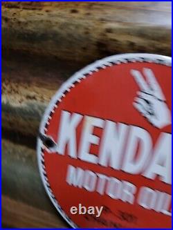 Vintage 1942 Kendall Porcelain Sign Chainlube Advertising Automobile Motor Oil