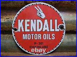 Vintage 1942 Kendall Porcelain Sign Chainlube Advertising Automobile Motor Oil