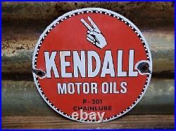 Vintage 1942 Kendall Porcelain Sign Chainlube Advertising Automobile Motor Oil