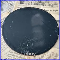 Vintage 1943 Sunoco Car Saver Service 12 Inch Porcelain Enamel Sign