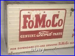 Vintage 1950/60s FoMoCo Ford Motor Co parts display metal cabinet