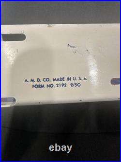 Vintage 1950 AC Delco Chevrolet OIL FILTERS Flange Sign Heavy Painted Metal NICE