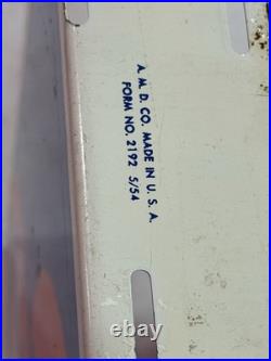 Vintage 1950 AC Delco Chevrolet OIL FILTERS Flange Sign Heavy Painted Metal NICE