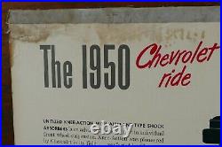 Vintage 1950 Chevrolet Deluxe Original Dealership Showroom Display Poster Sign