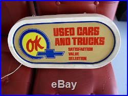 Vintage 1950's/60's OK Chevrolet Used Cars and Trucks Lighted SignWorks
