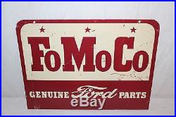 Vintage 1950's FoMoCo Ford Genuine Parts Gas Oil 18 Metal Sign