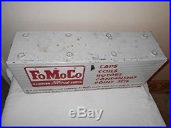 Vintage 1950's Ford Fomoco Tune Up Parts Metal Cabinet