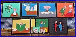 Vintage 1950s 60s 7-Pc. Dealer Slideshow Original GM Car Automobile Detroit Art