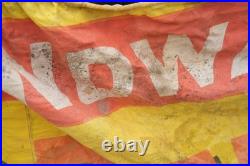 Vintage 1950s Ford Car Truck Dealer Parade Circus Banner Sign Canvas Band Wagon