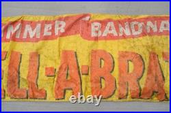 Vintage 1950s Ford Car Truck Dealer Parade Circus Banner Sign Canvas Band Wagon