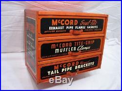 Vintage 1950s McCord Exhaust Parts Cabinet Garage Shop Display Case Automotive
