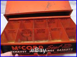Vintage 1950s McCord Exhaust Parts Cabinet Garage Shop Display Case Automotive