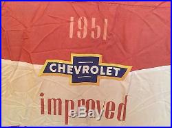 Vintage 1951 Chevrolet Dealership Fabric Banner