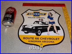 Vintage 1952 Chevrolet Woman? Chevy Bowtie Gasoline Oil Porcelain Metal Car Sign Vintage 1952 Chevrolet Woman? Chevy Bowtie Gasoline Oil Porcelain Metal Car Sign