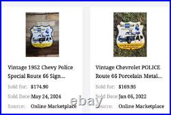 Vintage 1952 Chevrolet Woman? Chevy Bowtie Gasoline Oil Porcelain Metal Car Sign